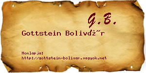 Gottstein Bolivár névjegykártya